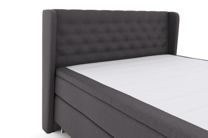 Select No 4 Komplett Sängpaket 180x200 Fast - Mörkgrå/Silver - Möbler - Sovrum - Sängar - Kontinentalsängar