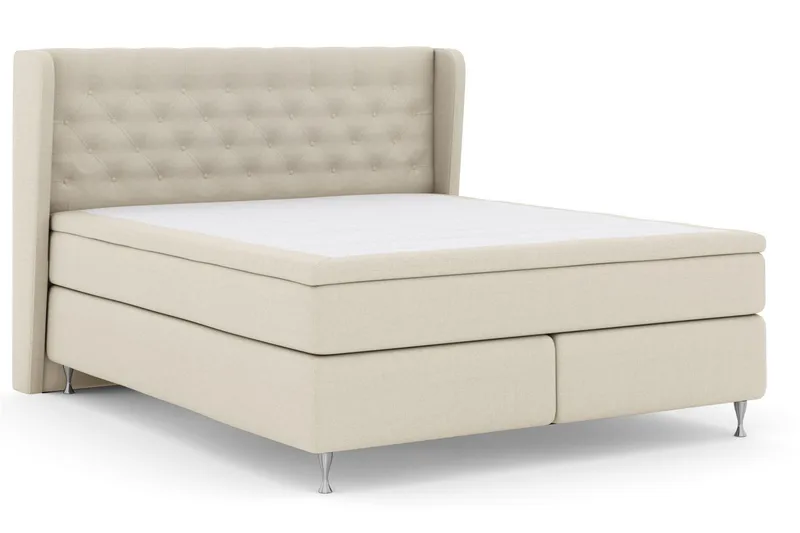 Select No 4 Komplett Sängpaket 180x200 Fast/Medium - Beige/Silver - Möbler - Sovrum - Sängar - Kontinentalsängar