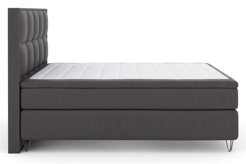 Select No 4 Komplett Sängpaket 180x200 Fast/Medium - Mörkgrå/Metall V-form - Möbler - Sovrum - Sängar - Kontinentalsängar