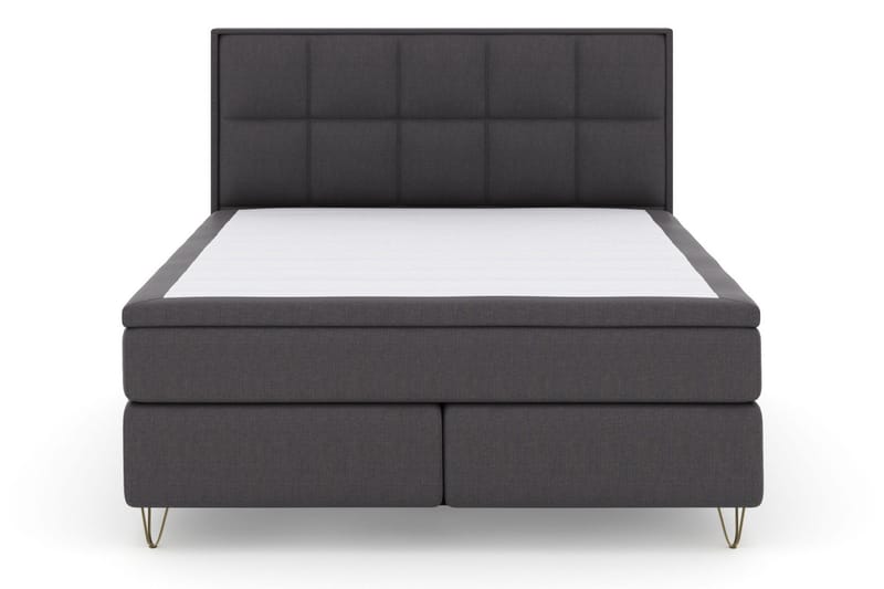 Select No 4 Komplett Sängpaket 180x200 Fast/Medium - Mörkgrå/Metall V-form - Möbler - Sovrum - Sängar - Kontinentalsängar