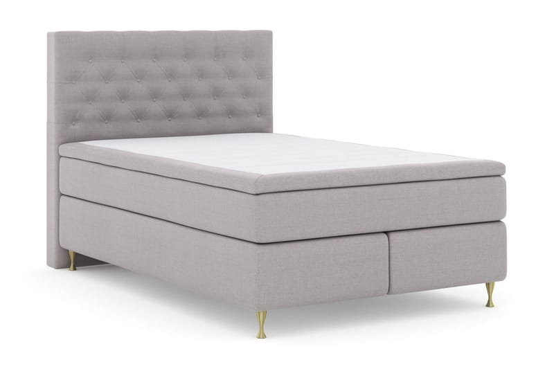 Select No 4 Kontinentalsäng 140x200 Fast - Ljusgrå/Guld - Möbler - Sovrum - Sängar - Kontinentalsängar