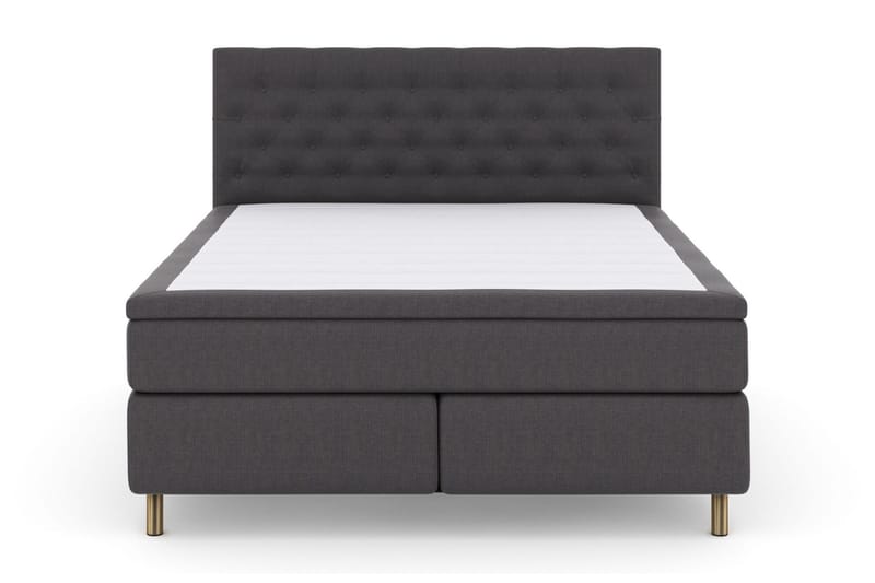 Select No 4 Kontinentalsäng 160x200 Medium, Mörkgrå/Koppar