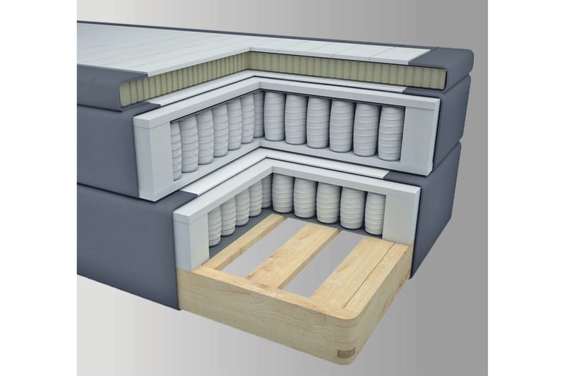Select No 4 Kontinentalsäng 210x210 Fast - Mörkgrå/Metall - Möbler - Sovrum - Sängar - Kontinentalsängar