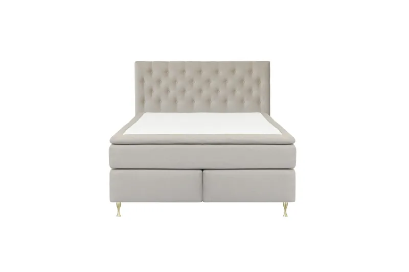 Select No 4 Kontinentalsäng 210x210 Fast/Medium, Beige/Guld