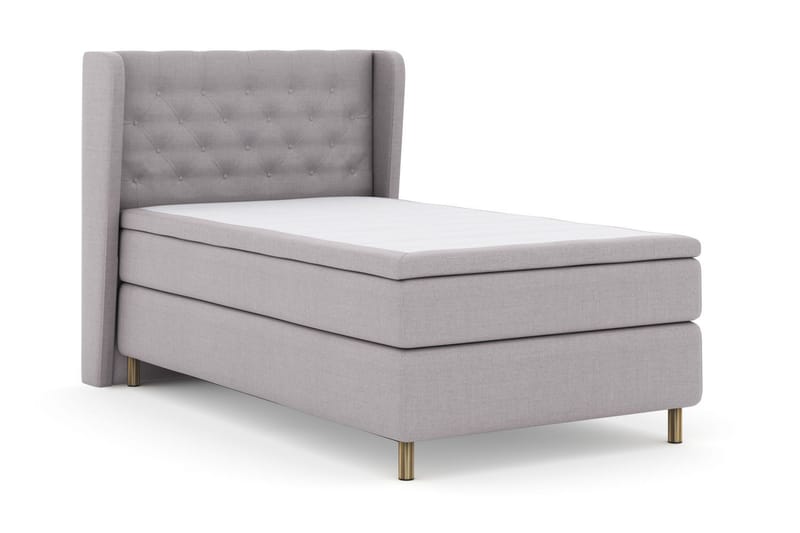 Select No 5 Komplett Sängpaket 120x200 Fast Latex - Ljusgrå/Koppar - Möbler - Sovrum - Sängar - Kontinentalsängar