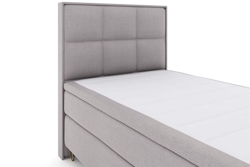 Select No 5 Komplett Sängpaket 120x200 Fast Watergel - Ljusgrå/Metall V-form - Möbler - Sovrum - Sängar - Kontinentalsängar