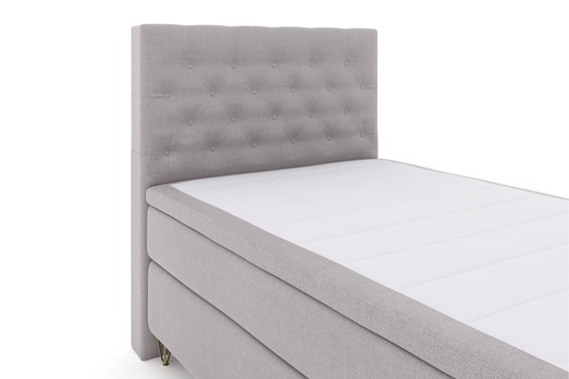 Select No 5 Komplett Sängpaket 120x200 Fast Watergel - Ljusgrå/Metall V-form - Möbler - Sovrum - Sängar - Kontinentalsängar