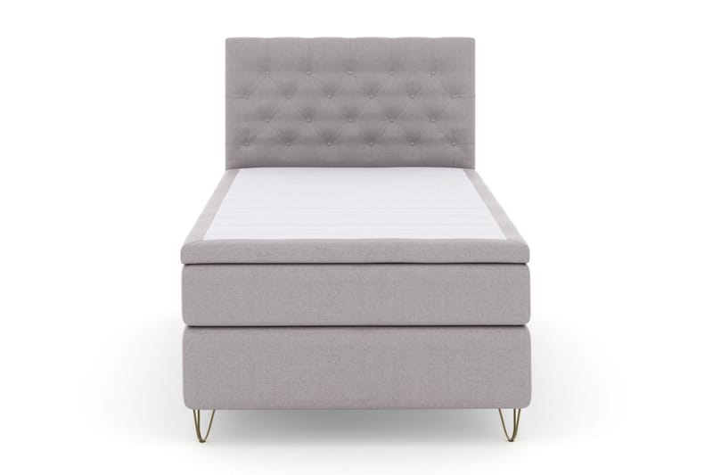 Select No 5 Komplett Sängpaket 120x200 Fast Watergel, Ljusgrå/Metall V-form