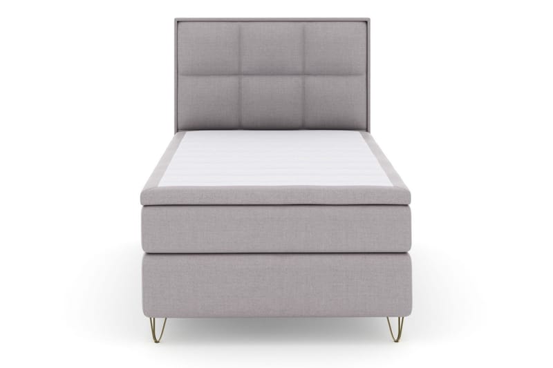 Select No 5 Komplett Sängpaket 120x200 Fast Watergel, Ljusgrå/Metall V-form