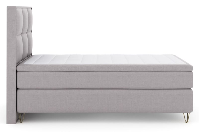 Select No 5 Komplett Sängpaket 120x200 Fast Watergel - Ljusgrå/Metall V-form - Möbler - Sovrum - Sängar - Kontinentalsängar