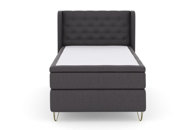 Select No 5 Komplett Sängpaket 120x200 Fast Watergel - Mörkgrå/Metall V-form - Möbler - Sovrum - Sängar - Kontinentalsängar