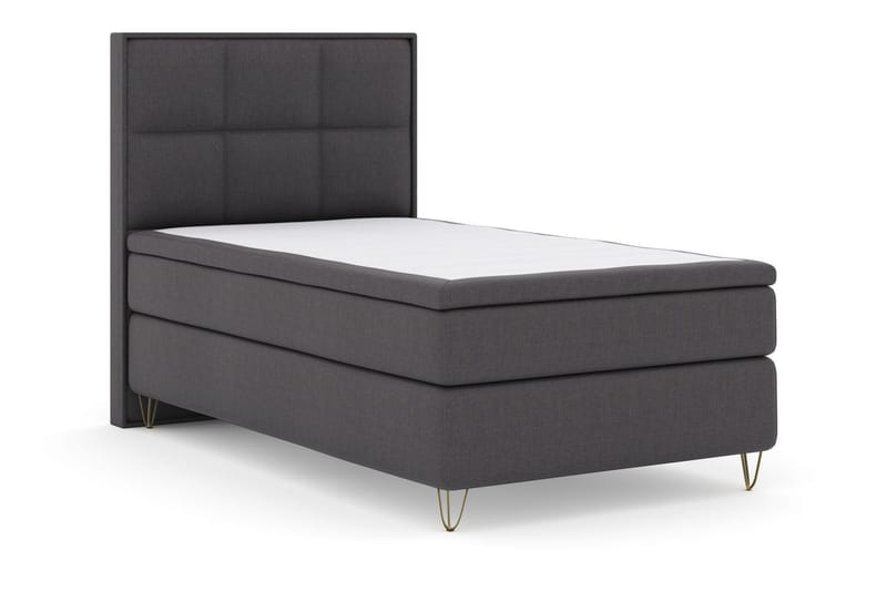 Select No 5 Komplett Sängpaket 120x200 Medium Watergel - Mörkgrå/Metall V-form - Möbler - Sovrum - Sängar - Kontinentalsängar