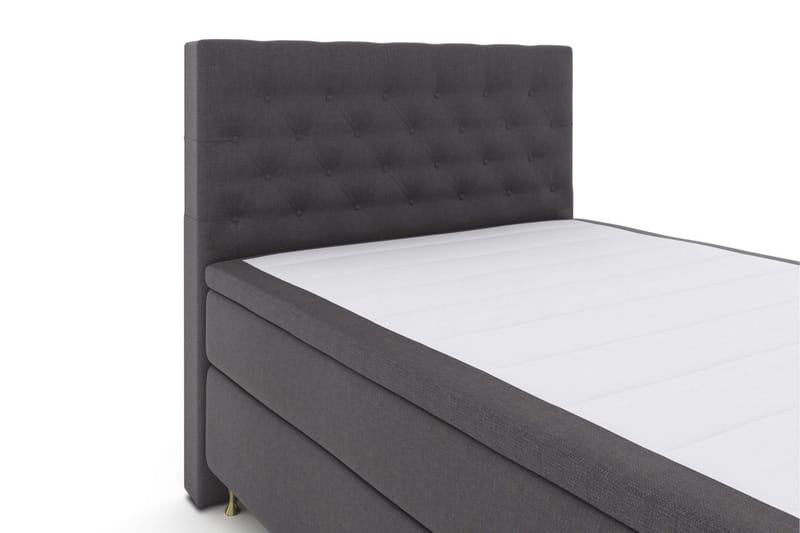 Select No 5 Komplett Sängpaket 140x200 Fast Watergel - Mörkgrå/Guld - Möbler - Sovrum - Sängar - Kontinentalsängar