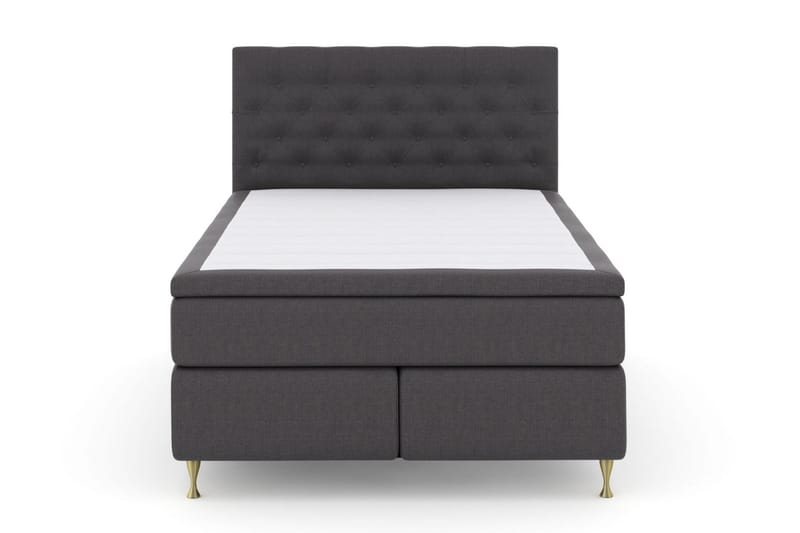 Select No 5 Komplett Sängpaket 140x200 Fast Watergel - Mörkgrå/Guld - Möbler - Sovrum - Sängar - Kontinentalsängar