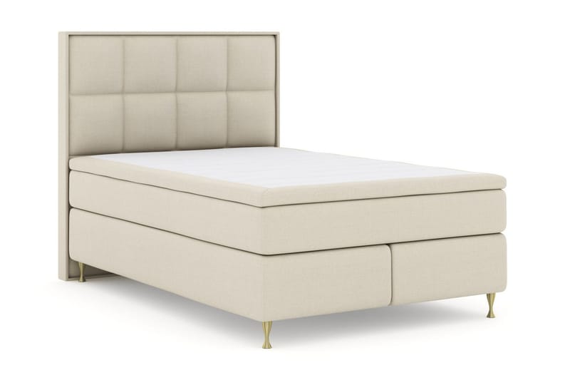 Select No 5 Komplett Sängpaket 140x200 Fast/Medium Latex - Beige/Guld - Möbler - Sovrum - Sängar - Kontinentalsängar