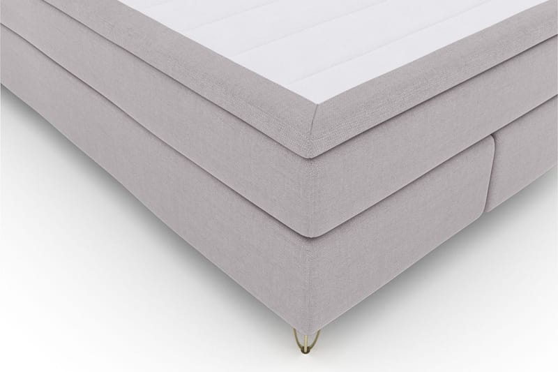 Select No 5 Komplett Sängpaket 140x200 Fast/Medium Latex - Ljusgrå/Metall V-form - Möbler - Sovrum - Sängar - Kontinentalsängar