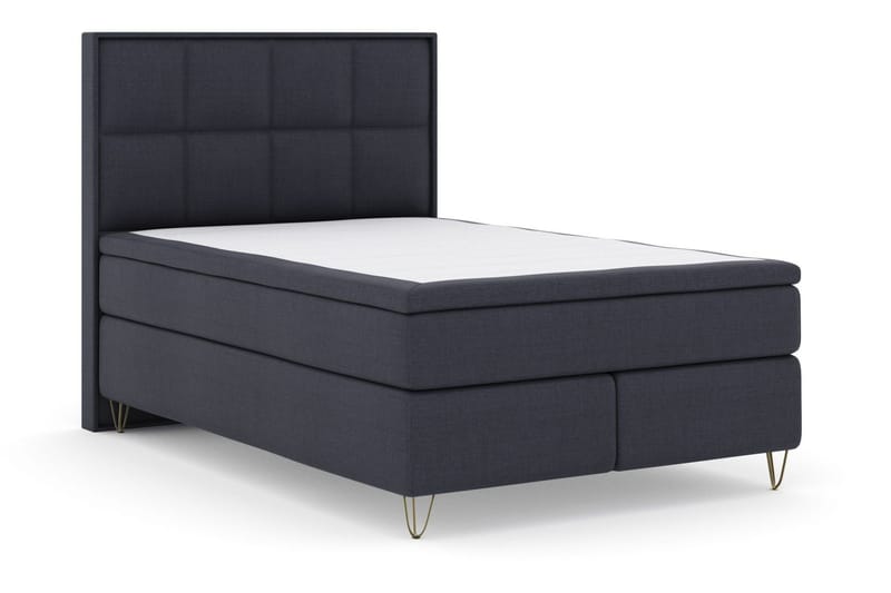 Select No 5 Komplett Sängpaket 140x200 Fast/Medium Watergel - Blå/Metall V-form - Möbler - Sovrum - Sängar - Kontinentalsängar