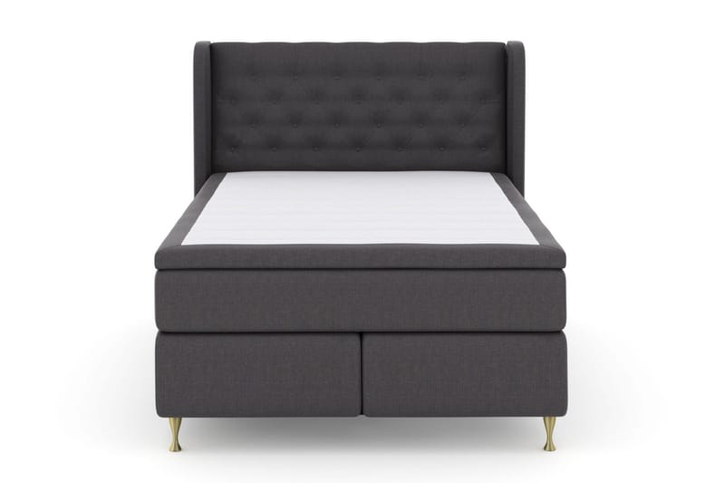 Select No 5 Komplett Sängpaket 140x200 Fast/Medium Watergel - Mörkgrå/Guld - Möbler - Sovrum - Sängar - Kontinentalsängar