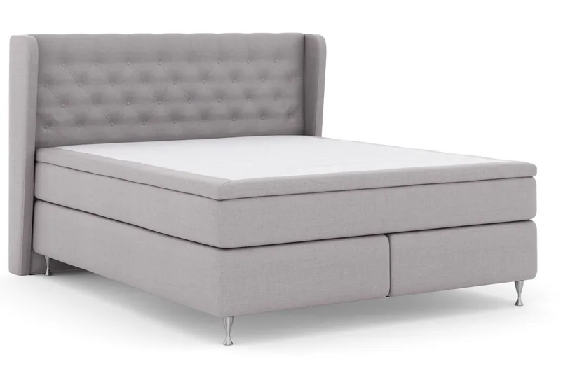 Select No 5 Komplett Sängpaket 180x200 Fast Watergel - Ljusgrå/Silver - Möbler - Sovrum - Sängar - Kontinentalsängar