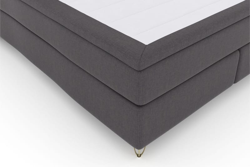 Select No 5 Kontinentalsäng 160x200 Fast Latex - Mörkgrå/Metall V-Form - Möbler - Sovrum - Sängar - Kontinentalsängar
