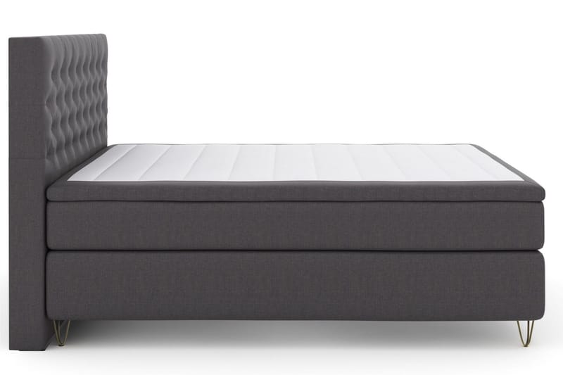 Select No 5 Kontinentalsäng 160x200 Fast Latex - Mörkgrå/Metall V-Form - Möbler - Sovrum - Sängar - Kontinentalsängar