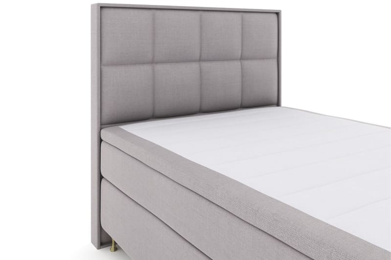 Select No 6 Komplett Sängpaket 140x200 Fast/Medium Watergel - Ljusgrå/Guld - Möbler - Sovrum - Sängar - Kontinentalsängar