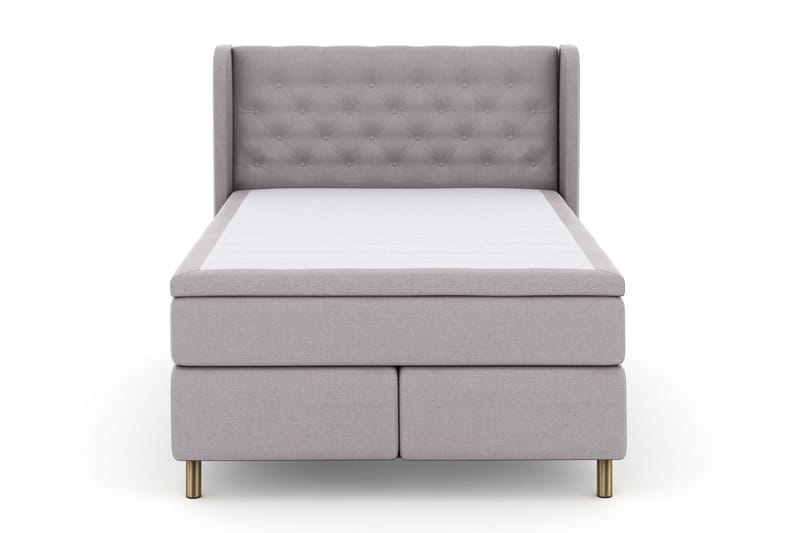 Select No 6 Komplett Sängpaket 140x200 Fast/Medium Watergel - Ljusgrå/Koppar - Möbler - Sovrum - Sängar - Kontinentalsängar