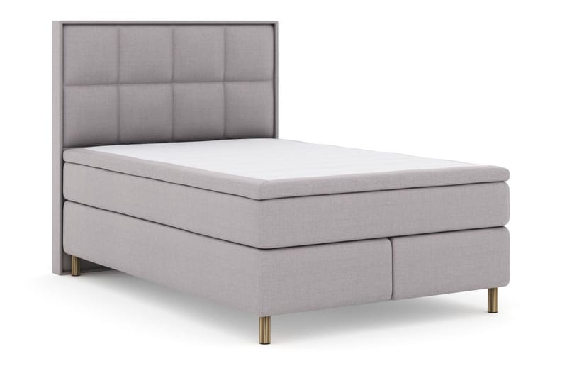 Select No 6 Komplett Sängpaket 140x200 Fast/Medium Watergel - Ljusgrå/Koppar - Möbler - Sovrum - Sängar - Kontinentalsängar