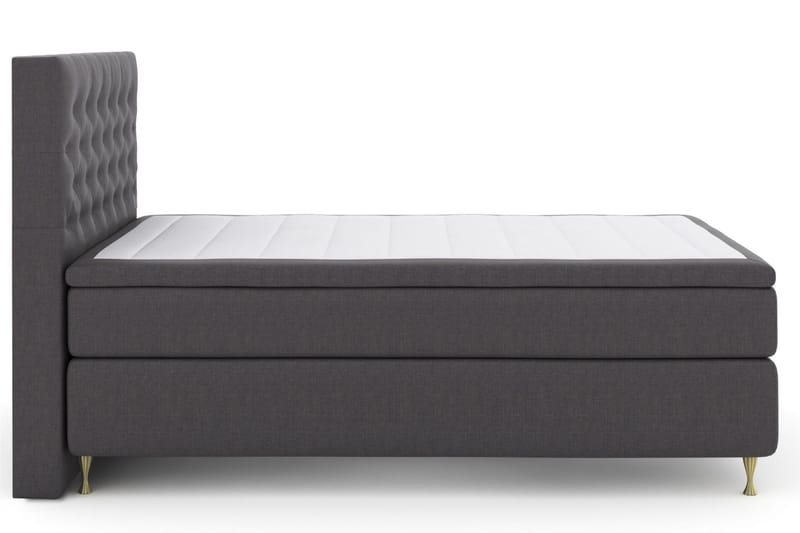 Select No 6 Komplett Sängpaket 140x200 Fast/Medium Watergel - Mörkgrå/Guld - Möbler - Sovrum - Sängar - Kontinentalsängar