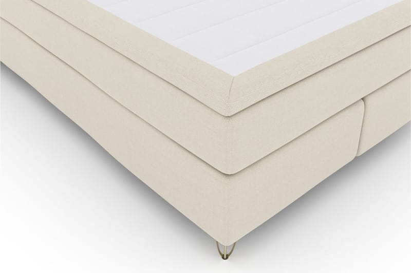 Select No 6 Komplett Sängpaket 140x200 F/M Memory/Pocket - Beige/Metall V-form - Möbler - Sovrum - Sängar - Kontinentalsängar