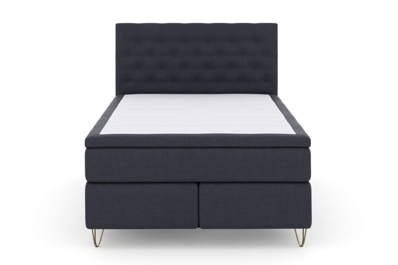 Select No 6 Komplett Sängpaket 140x200 F/M Memory/Pocket - Blå/Metall V-form - Möbler - Sovrum - Sängar - Kontinentalsängar