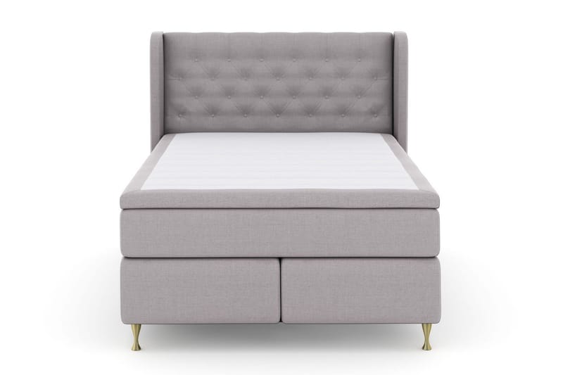 Select No 6 Komplett Sängpaket 140x200 F/M Memory/Pocket - Ljusgrå/Guld - Möbler - Sovrum - Sängar - Kontinentalsängar