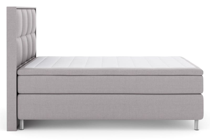 Select No 6 Komplett Sängpaket 140x200 F/M Memory/Pocket, Ljusgrå/Metall