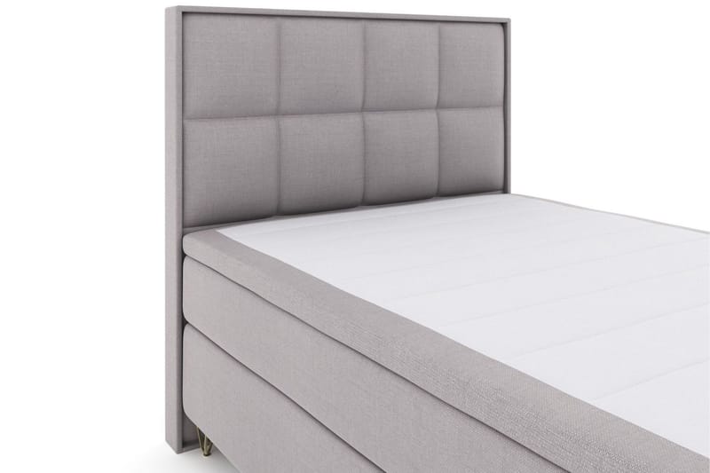 Select No 6 Komplett Sängpaket 140x200 Medium Latex/Memory - Ljusgrå/Metall V-form - Möbler - Sovrum - Sängar - Kontinentalsängar