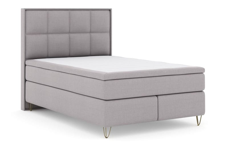 Select No 6 Komplett Sängpaket 140x200 Medium Latex/Memory - Ljusgrå/Metall V-form - Möbler - Sovrum - Sängar - Kontinentalsängar