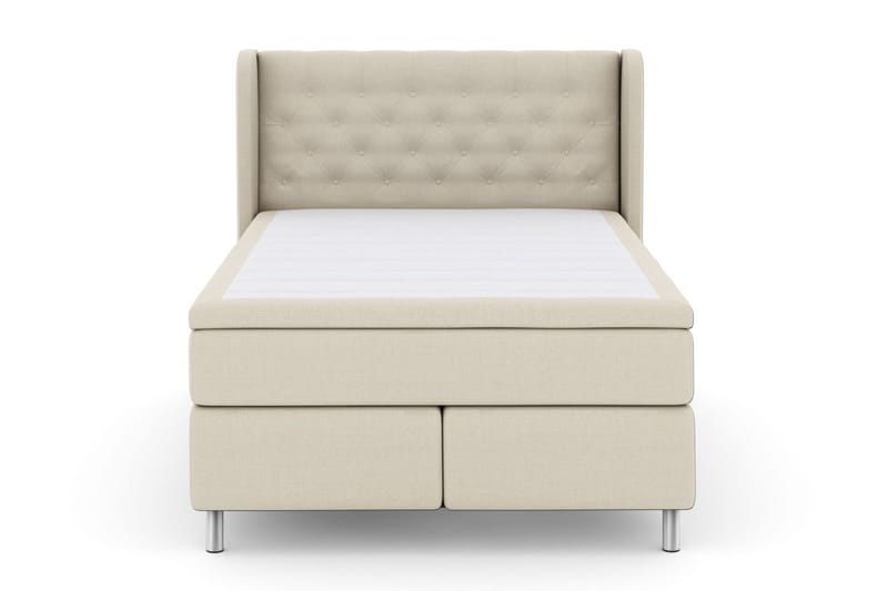 Select No 6 Komplett Sängpaket 140x200 Medium Memory/Pocket, Beige/Metall