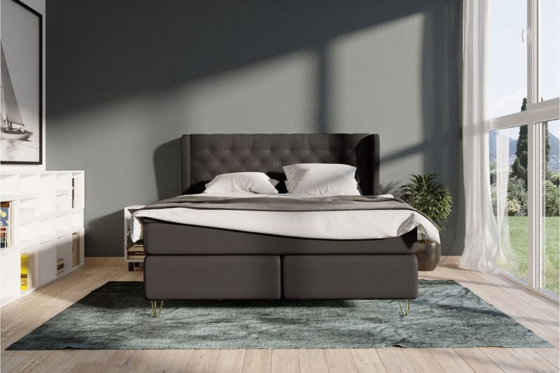 Select No 6 Komplett Sängpaket 140x200 Medium Memory/Pocket - Mörkgrå/Koppar - Möbler - Sovrum - Sängar - Kontinentalsängar