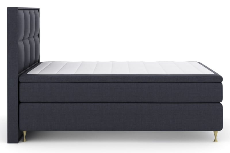 Select No 6 Komplett Sängpaket 160x200 Fast Memory/Pocket, Blå/Guld