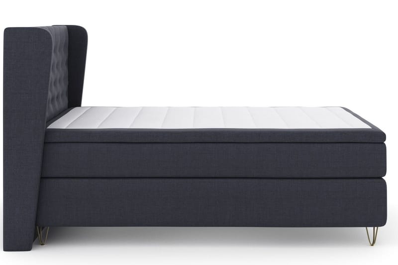 Select No 6 Komplett Sängpaket 160x200 Fast Memory/Pocket - Blå/Metall V-form - Möbler - Sovrum - Sängar - Kontinentalsängar