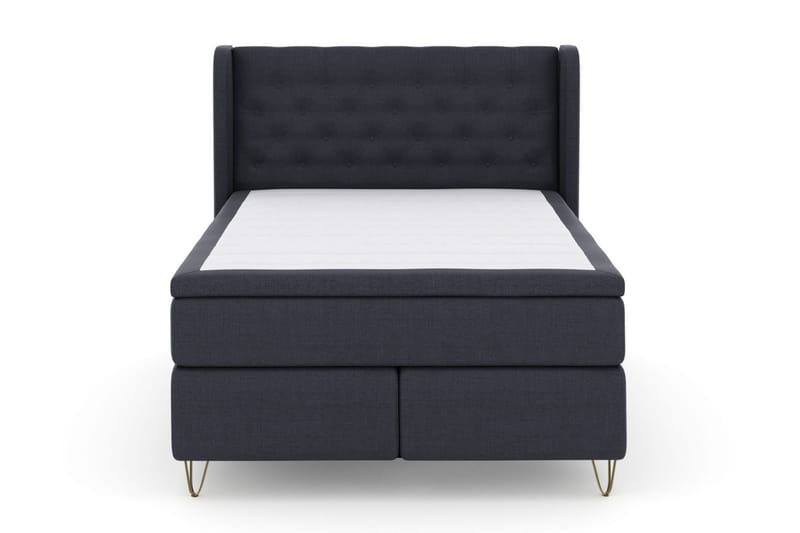 Select No 6 Komplett Sängpaket 160x200 Fast Memory/Pocket, Blå/Metall V-form