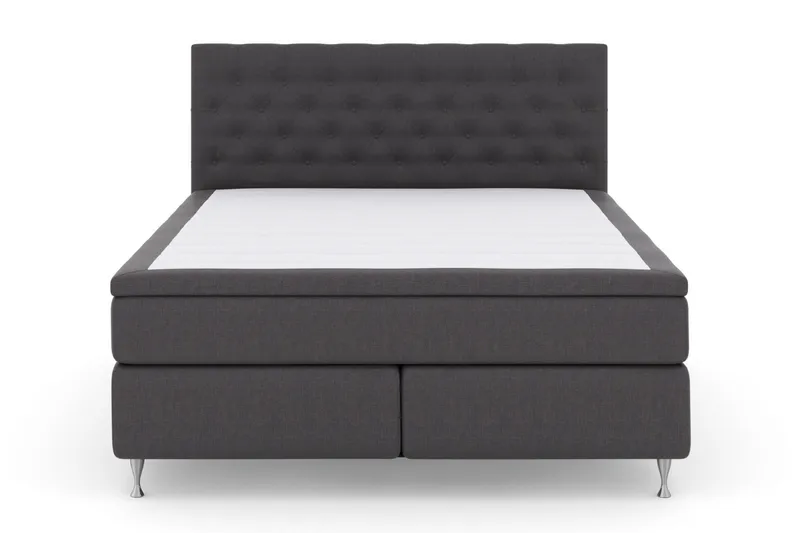 Select No 6 Komplett Sängpaket 160x200 Fast Watergel, Mörkgrå/Silver