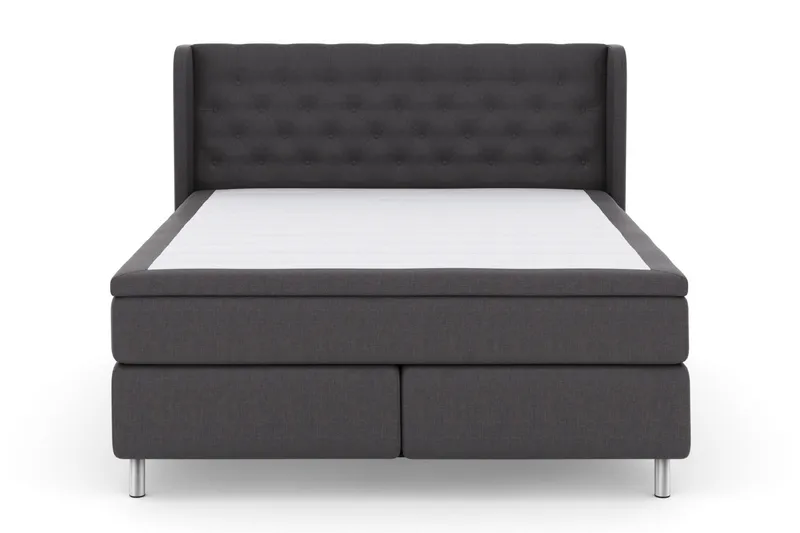 Select No 6 Komplett Sängpaket 160x200 F/M Latex/Memory, Mörkgrå/Metall