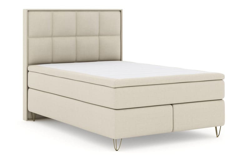 Select No 6 Komplett Sängpaket 160x200 Medium Watergel - Beige/Metall V-form - Möbler - Sovrum - Sängar - Kontinentalsängar