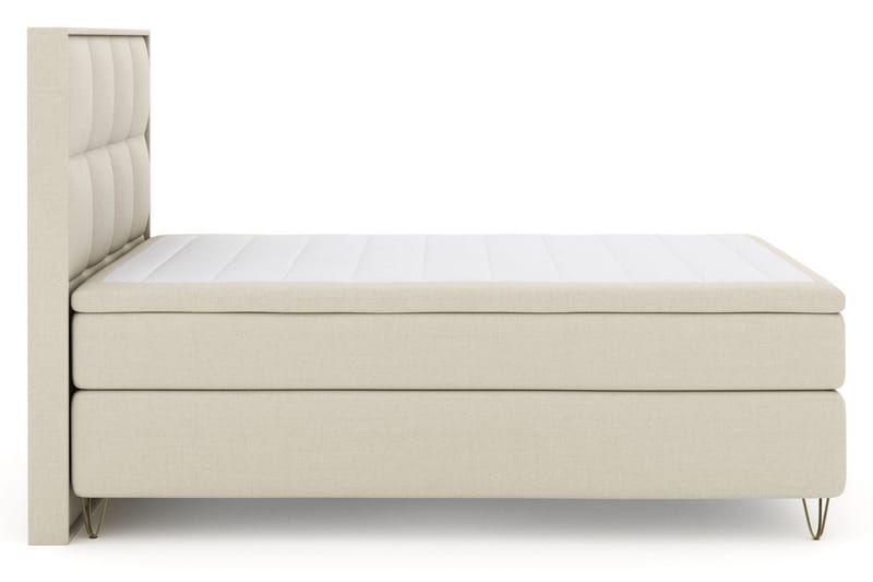Select No 6 Komplett Sängpaket 160x200 Medium Watergel - Beige/Metall V-form - Möbler - Sovrum - Sängar - Kontinentalsängar