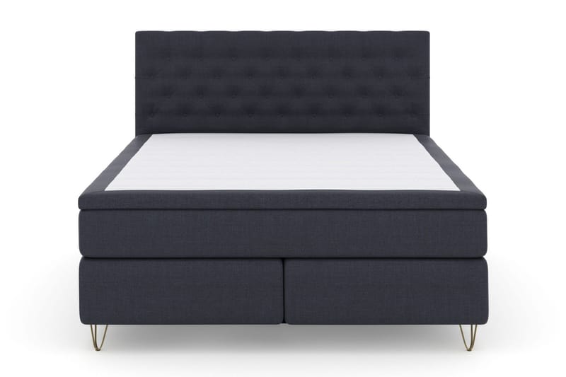 Select No 6 Komplett Sängpaket 180x200 Fast Latex/Memory, Blå/Metall V-form