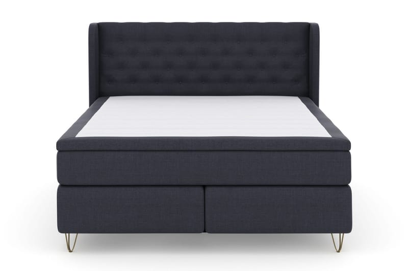 Select No 6 Komplett Sängpaket 180x200 F/M Memory/Pocket, Blå/Metall V-form