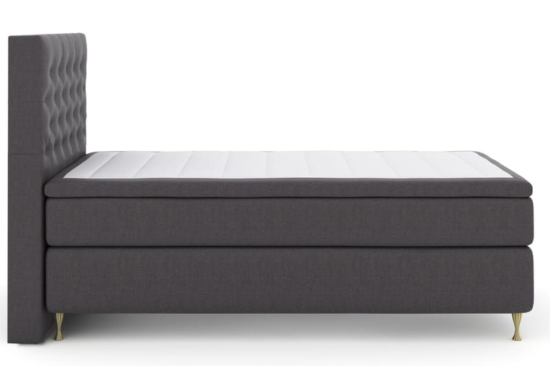 Select No 6 Kontinentalsäng 120x200 Medium Memory/Pocket, Mörkgrå/Guld