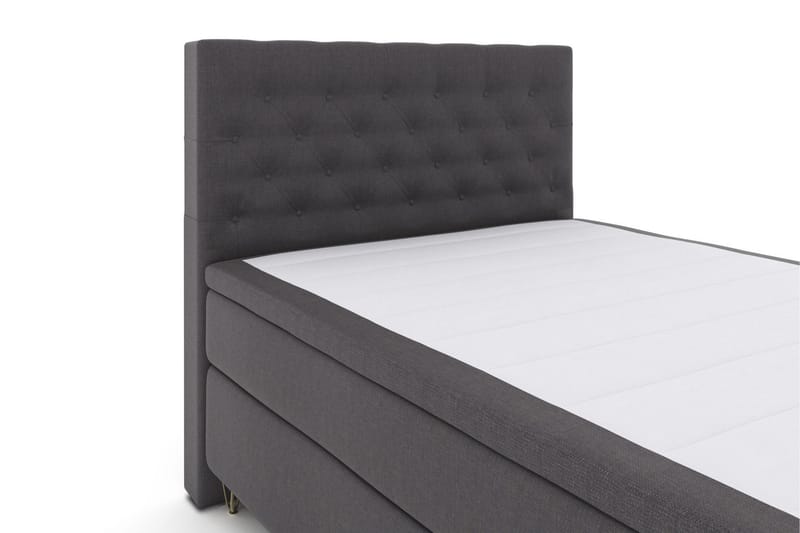 Select No 6 Kontinentalsäng 140x200 Fast Memory/Pocket - Mörkgrå/Metall V-Form - Möbler - Sovrum - Sängar - Kontinentalsängar