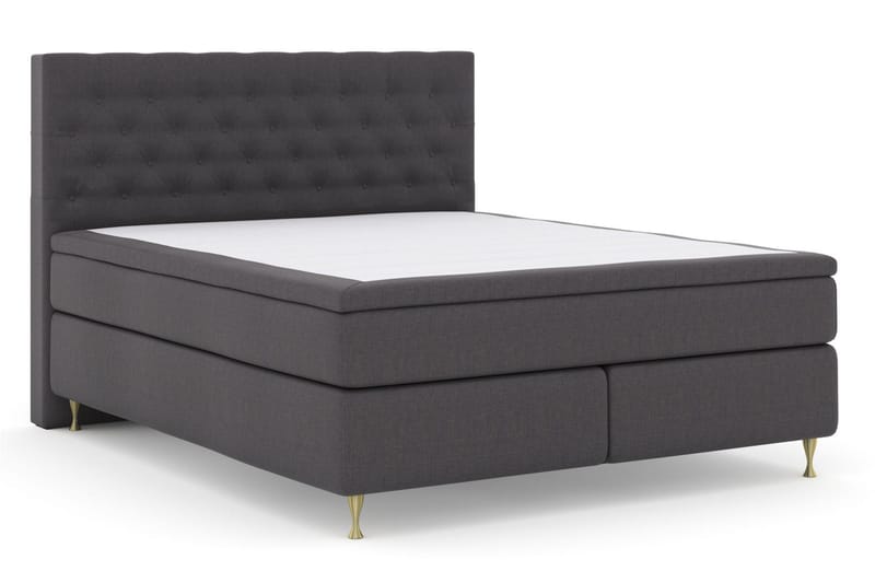 Select No 6 Kontinentalsäng 160x200 Fast Memory/Pocket - Mörkgrå/Guld - Möbler - Sovrum - Sängar - Kontinentalsängar