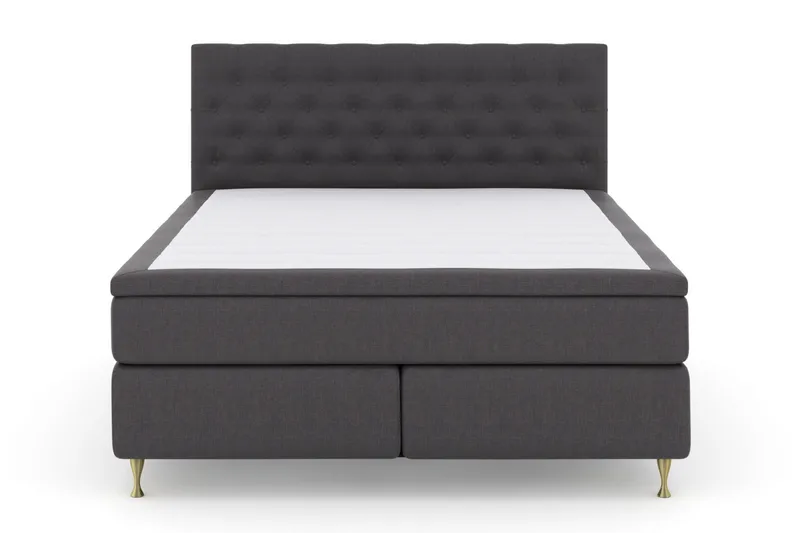 Select No 6 Kontinentalsäng 210x210 Fast/Medium Watergel - Mörkgrå/Guld - Möbler - Sovrum - Sängar - Kontinentalsängar